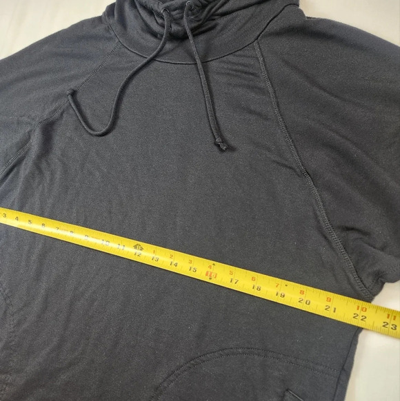 Prana Carys Hooded Short Sleeve Black Dress - Picture 3 of 8